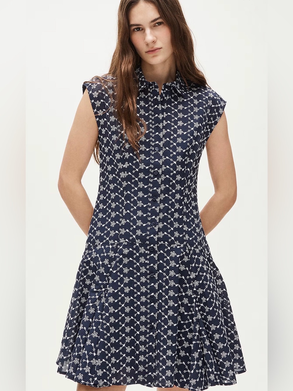 J CREW Mini eyelet shirt-dress CS929 $198